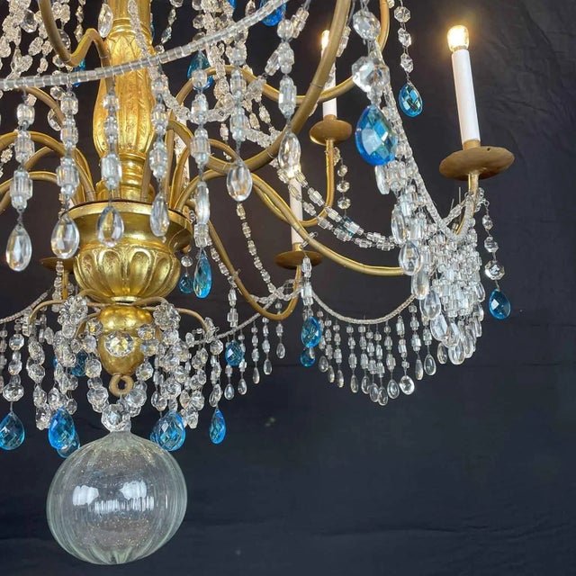 Genoese Empire Gilt 12-Light Chandelier For Sale - Image 13 of 15