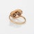 Early 20th Century Vintage Art Deco Diamond Pearl Ring Moi et Toi 14k Gold Sz 9 Engagement Band For Sale - Image 5 of 6