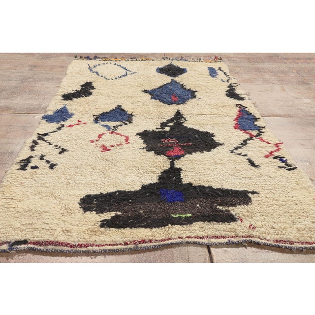 Late 20th Century Vintage Azilal Moroccan Rug, 03'10 X 07'00 For Sale - Image 5 of 10