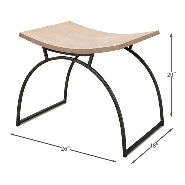 Modern Curved Seat Bench For Sale - Image 9 of 9