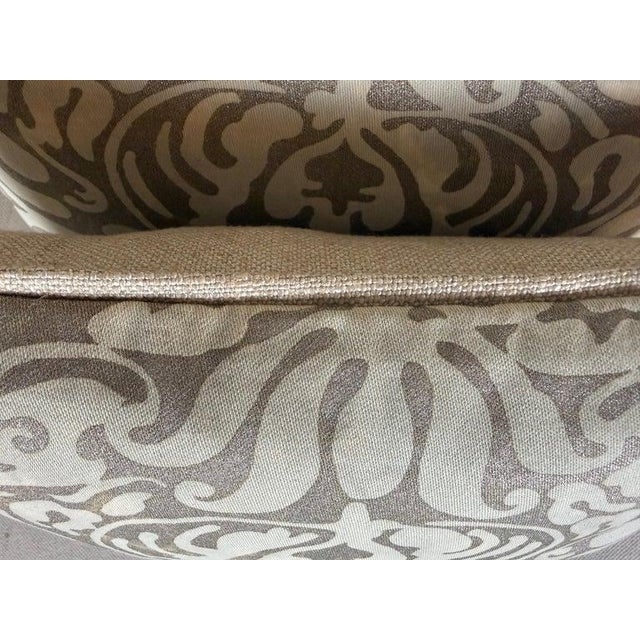 Pair of Petite Fortuny Venetian Textile Pillows For Sale - Image 4 of 6