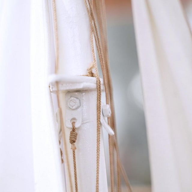 Wood Large Sailboat Model, 1980s For Sale - Image 7 of 14