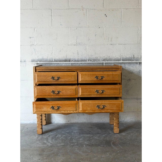 In Style of Henning Kjærnulf Oak Dresser With 6 Drawers Danish Mid-Century Modern 1960s For Sale - Image 11 of 11