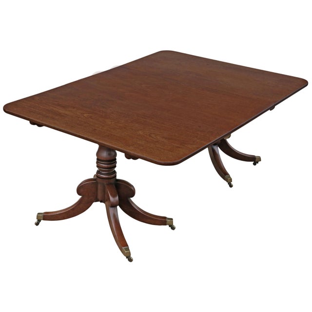 Antique Georgian Twin Pedestal Dining Table, 1800s For Sale - Image 12 of 12