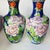 Mid 20th Century Pair of Vintage Chinese Cloisonné Vases | Blue Ground Peony, Butterfly & Bird Motif For Sale - Image 5 of 9