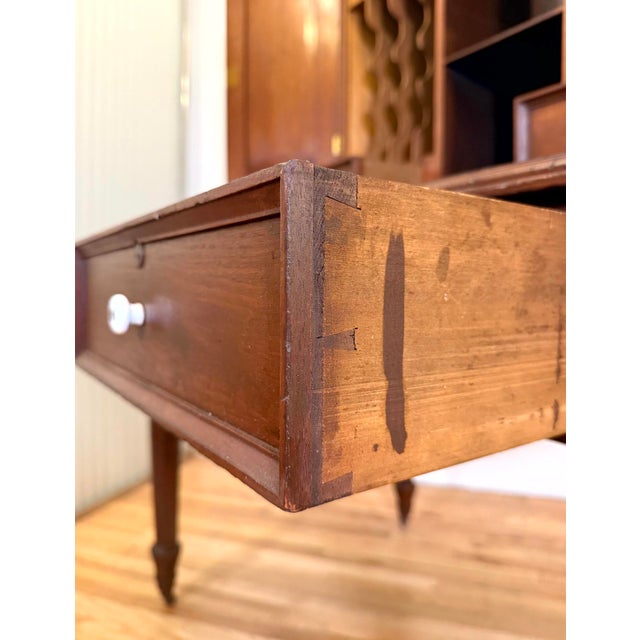 1860s Federal Walnut Postmaster's Desk For Sale - Image 9 of 16