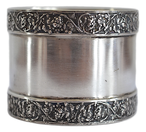 Antique 800 Silver Grapevine Napkin Ring, 1920s