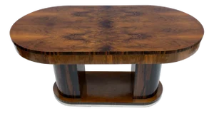 Italian Art Deco Walnut Dining Table, 1940