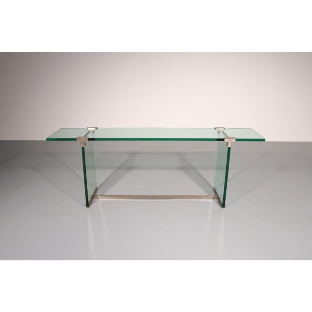 Goldenrod Glass Model T30 Side Table by Peter Ghyczy, 1970s For Sale - Image 8 of 11