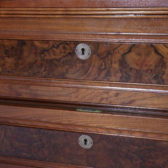 Late 19th Century Antique Eastlake Walnut Five Drawer Marble Top Dresser C1890 For Sale - Image 5 of 10
