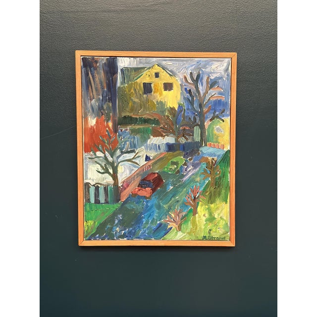 Margareta Strand, Cityscape, 1960s, Oil on Canvas For Sale - Image 7 of 18