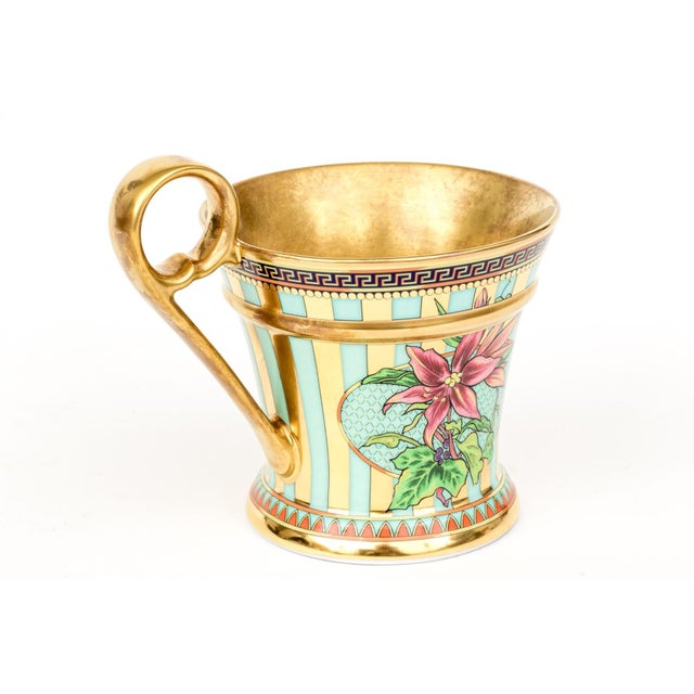 Modern 1990s Versace for Rosenthal “Floral Elegy” Porcelain Dessert Set – 3 Pieces, Boxed For Sale - Image 3 of 7