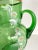 Early 20th Century Depression Era Handblown Green Glass Pitcher For Sale - Image 4 of 13