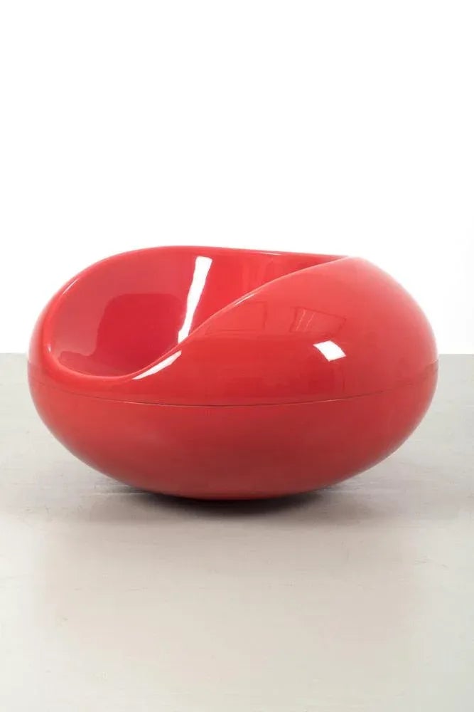 Red Pastil Lounge Chair by Eero Aarnio | Chairish