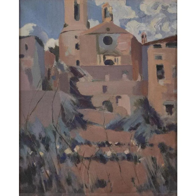 Gold Jaquim Mir, Study of a Church, Oil on Canvas For Sale - Image 8 of 8