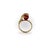 Metal Vintage 18k Gold Sardinian Red Coral Bead and Claw Ring Size 7 For Sale - Image 7 of 8