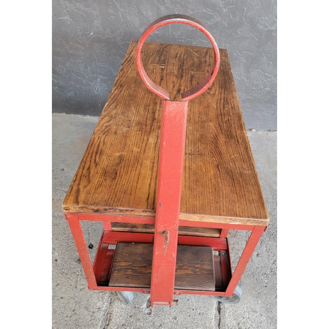 Industrial Rolling Cart With Retractable Handle For Sale - Image 11 of 15