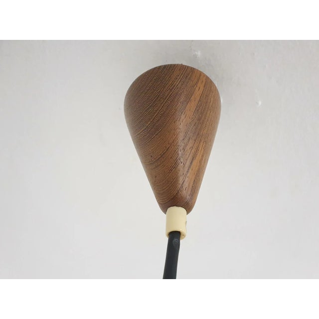 Sandinavian Modern Copper and Wood Pendant Light, 1960s For Sale - Image 3 of 10