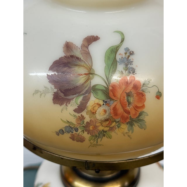 1930s Victorian Gone With the Wind Hurricane Table Lamp For Sale - Image 10 of 12