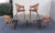 1950s Dunbar, Designer Edward Wormley Extention Dining Table With 2 Leaves Model 5462 With 6 Chairs Model 5480. Rare Mid...
