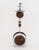 Belmet "Rollodor" Self-Leveling Rolling Walnut Ashtray, circa 1930, with single counter weight wheel and chrome-plated...