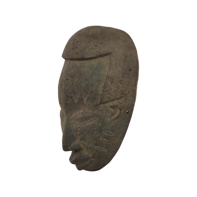Vintage African Ceremonial Tribal Art Wooden Mask For Sale - Image 5 of 12