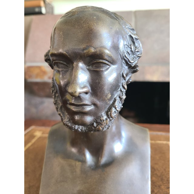 Jean-Pierre Dantan Antique 19th Century Bronze Bust of Jean-Edouard Laborie For Sale In Los Angeles - Image 6 of 16
