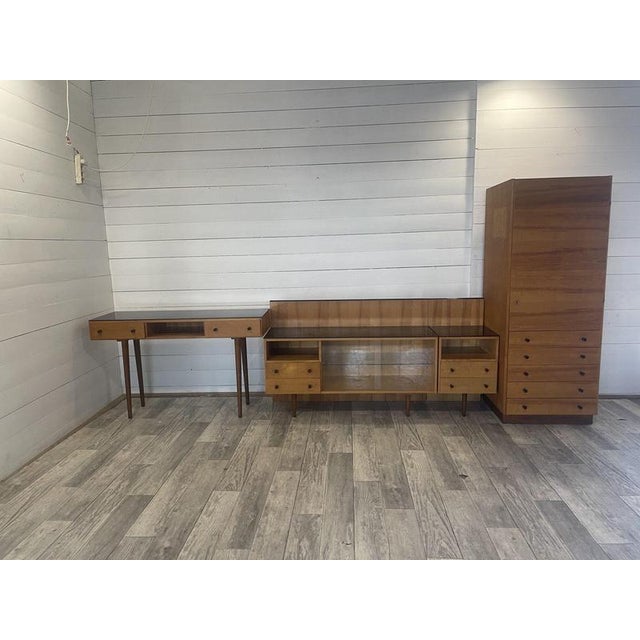 A- 389 vintage modulair desk-set [ 4 pieces in set] by mojmir pozar for ;u.p. Zavody n.p. Bucovice [brno] 1972 with...