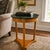 Traditional Late 20th Century Empire Style Green Marble Top Round Accent Table With Column Legs For Sale - Image 3 of 9