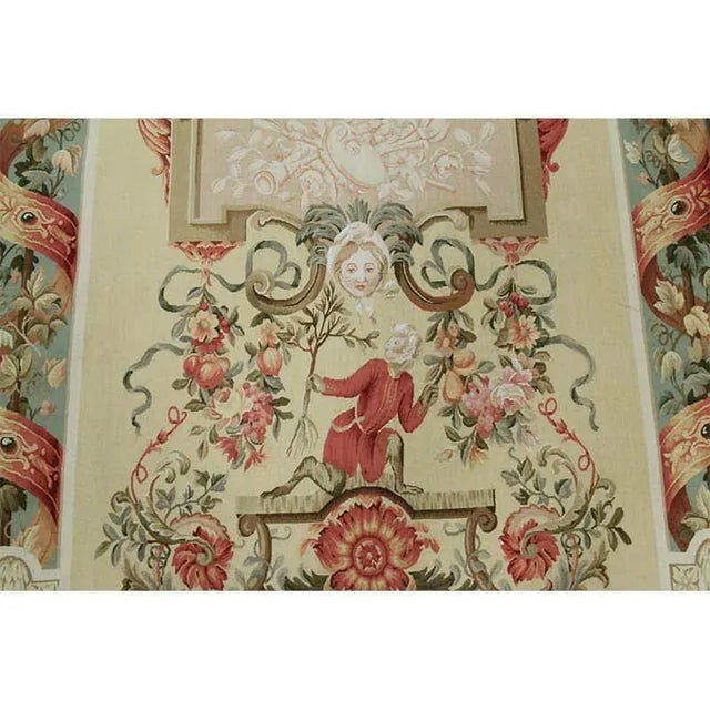 1990s “Female on Pedestal” Left-Facing Vertical Tapestry For Sale In Dallas - Image 6 of 13