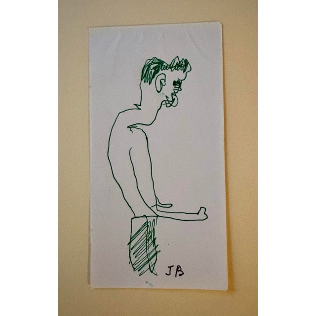 Abstract Figurative Drawing by Outsider Artist Jim Bloom, Signed For Sale - Image 4 of 5