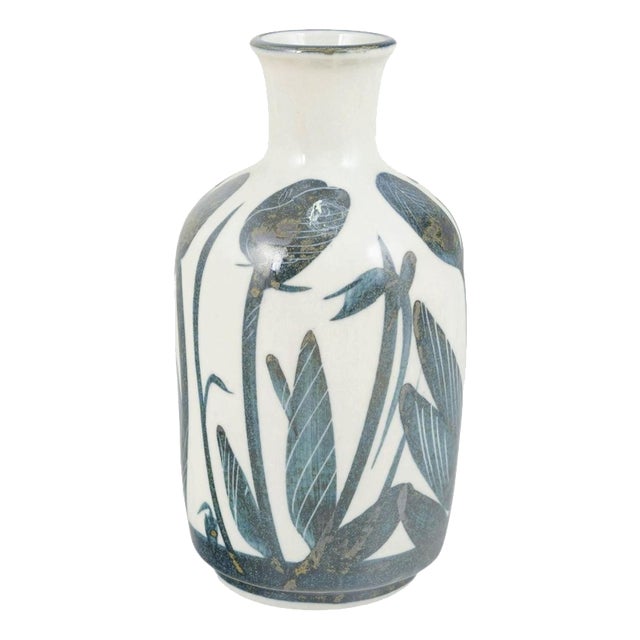 Stoneware Vase with Floral Decoration by Carl-Harry Stålhane for Designhuset, 1970s For Sale