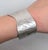Metal Vintage C1976 Signed Napier Rhodium Plated Wavy Cuff Bracelet For Sale - Image 7 of 9