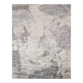 Pasargad Home Modern L. Gray V.silk Area Rug- 5' 9" X 8' 8" For Sale