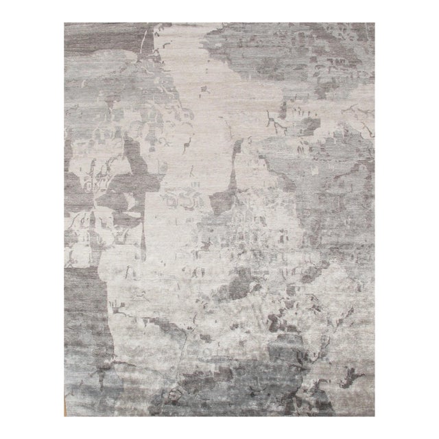 Pasargad Home Modern L. Gray V.silk Area Rug- 5' 9" X 8' 8" For Sale