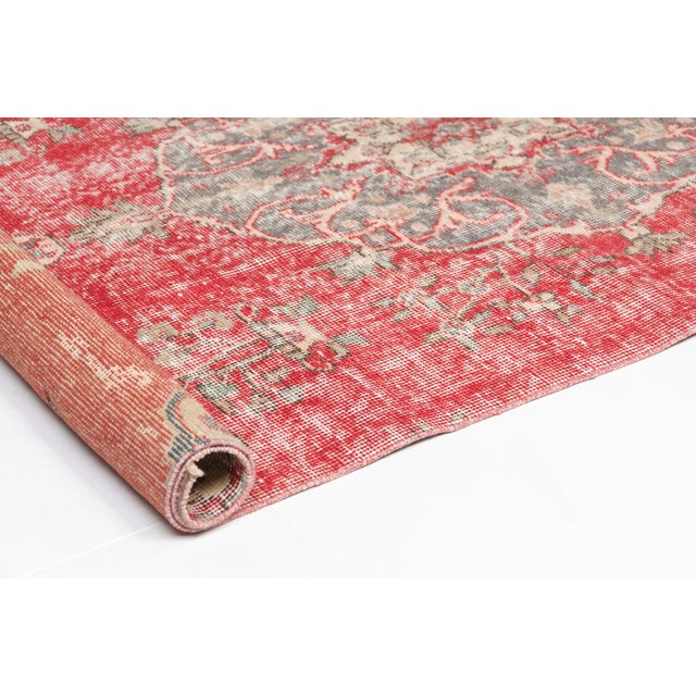 Turkish Vintage Boho Living Room Carpet For Sale - Image 3 of 9