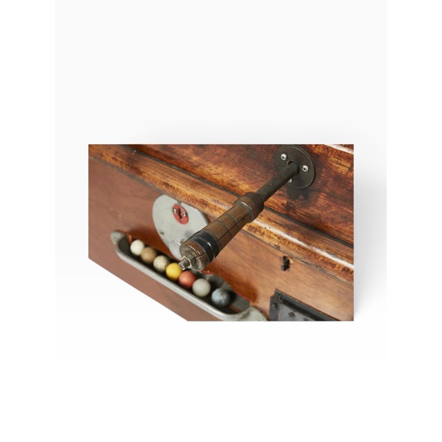 Vintage Foosball Table, Hardwood, England, 1940s Craftsmanship For Sale In Philadelphia - Image 6 of 6