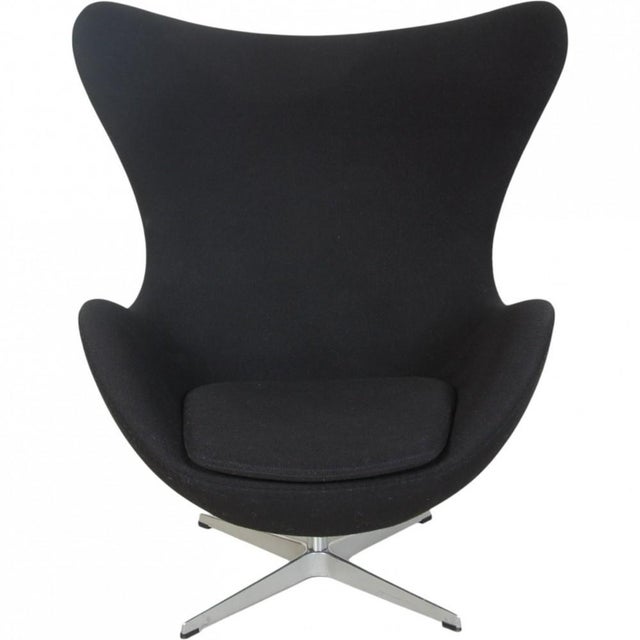 Vintage Egg Chair in Black Fabric by Arne Jacobsen, 2000s For Sale - Image 13 of 13