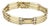 Mid 20th Century Long Curved 14k Two Tone Gold Fancy Gate Link Bracelet For Sale
