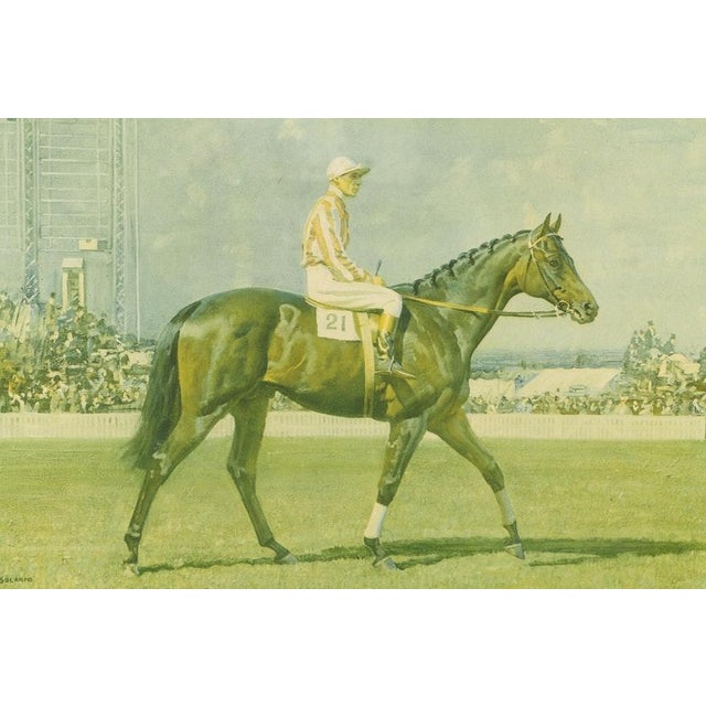 Printmaking Materials Mid 20th Century Alfred Munnings Equestrian Lithograph "Solario" Race Horse For Sale - Image 7 of 8