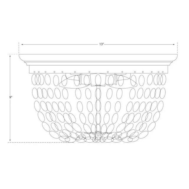 Traditional Chapman & Myers for Visual Comfort Signature Paris Flea Market Medium Flush Mount in Sheffield Silver with Seeded Glass For Sale - Image 3 of 3