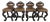 Set of Four French Embossed Leather Stools, Circa 1900 For Sale
