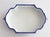 19th Century French Faience Creil Et Montereau Blue & White Floral Ironstone Jardiniere Cachepot Centerpiece For Sale - Image 9 of 13