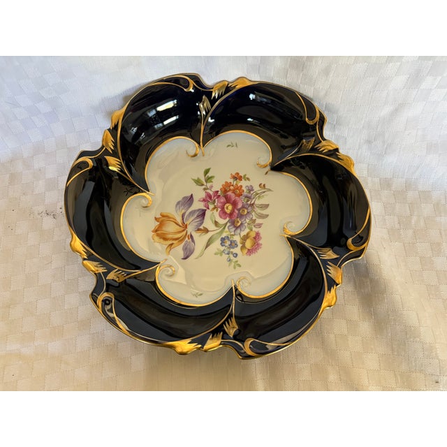 Mid 20th Century Hand Painted German Serving Bowl For Sale In Lexington, KY - Image 6 of 10