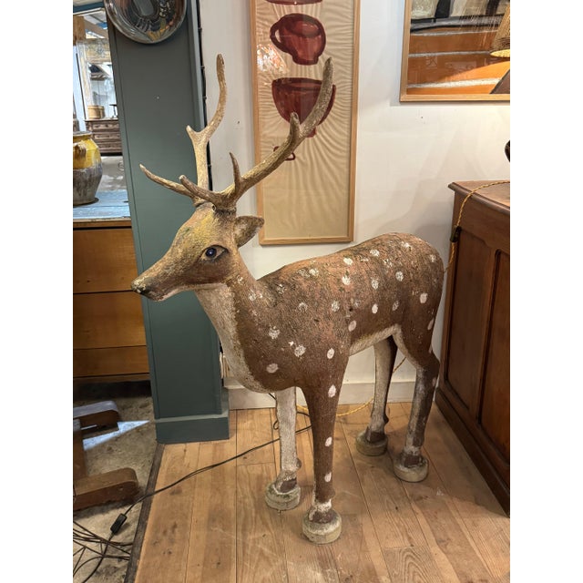 French French Vintage Concrete Deer For Sale - Image 3 of 5