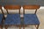 American of Martinsville Mid 20th Century Walnut Blue Mid Century Modern Dining Chairs - Set of 4 For Sale - Image 4 of 10