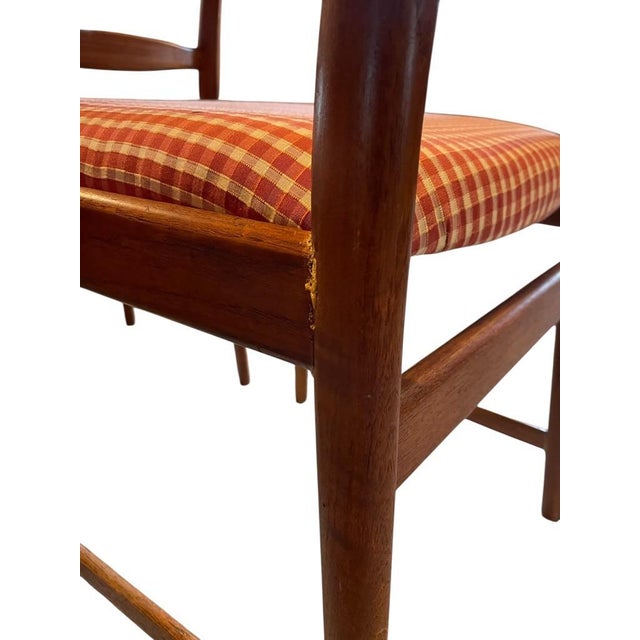 Torbjørn Afdal 1960s Attributed to Torbjørn Afdal for Vamo Sonderborg Teak Ladder-Back Dining Chairs - Set of 4 For Sale - Image 4 of 5