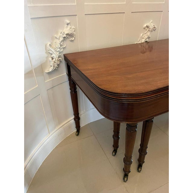 Metamorphic Antique George Iii Quality Mahogany Extending Dining Table H 75.5 X W 134 .5 X D 283cm , 1800 For Sale - Image 17 of 18