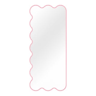 Hvyli Q11 - Full Length Sculptural Wavy Pink Mirror by Oitoproducts For Sale