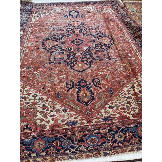 Traditional Antique Heriz Carpet - 9.10 X 13.4 For Sale - Image 3 of 6